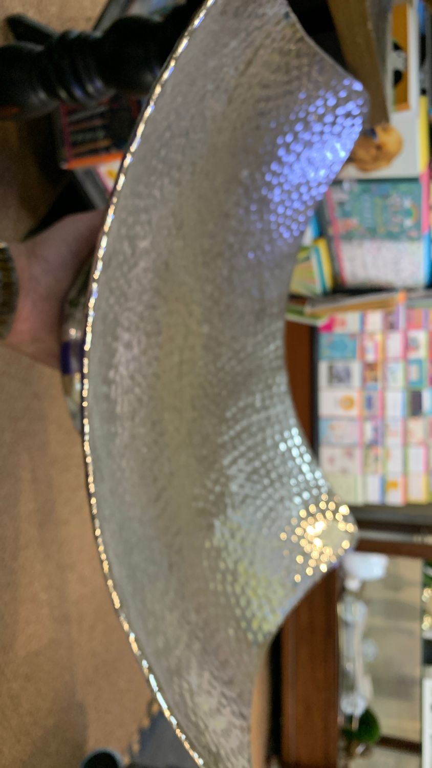 Brushed silver decorative tray