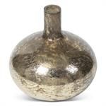 ANTIQUE COPPER MATTE GLASS BOTTLE VASE - SMALL