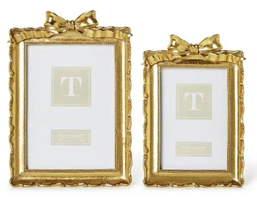 Gold Frame with Accent Bow- 4x6