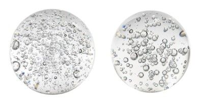 4x4" CLEAR GLASS SPHERE WITH BUBBLES