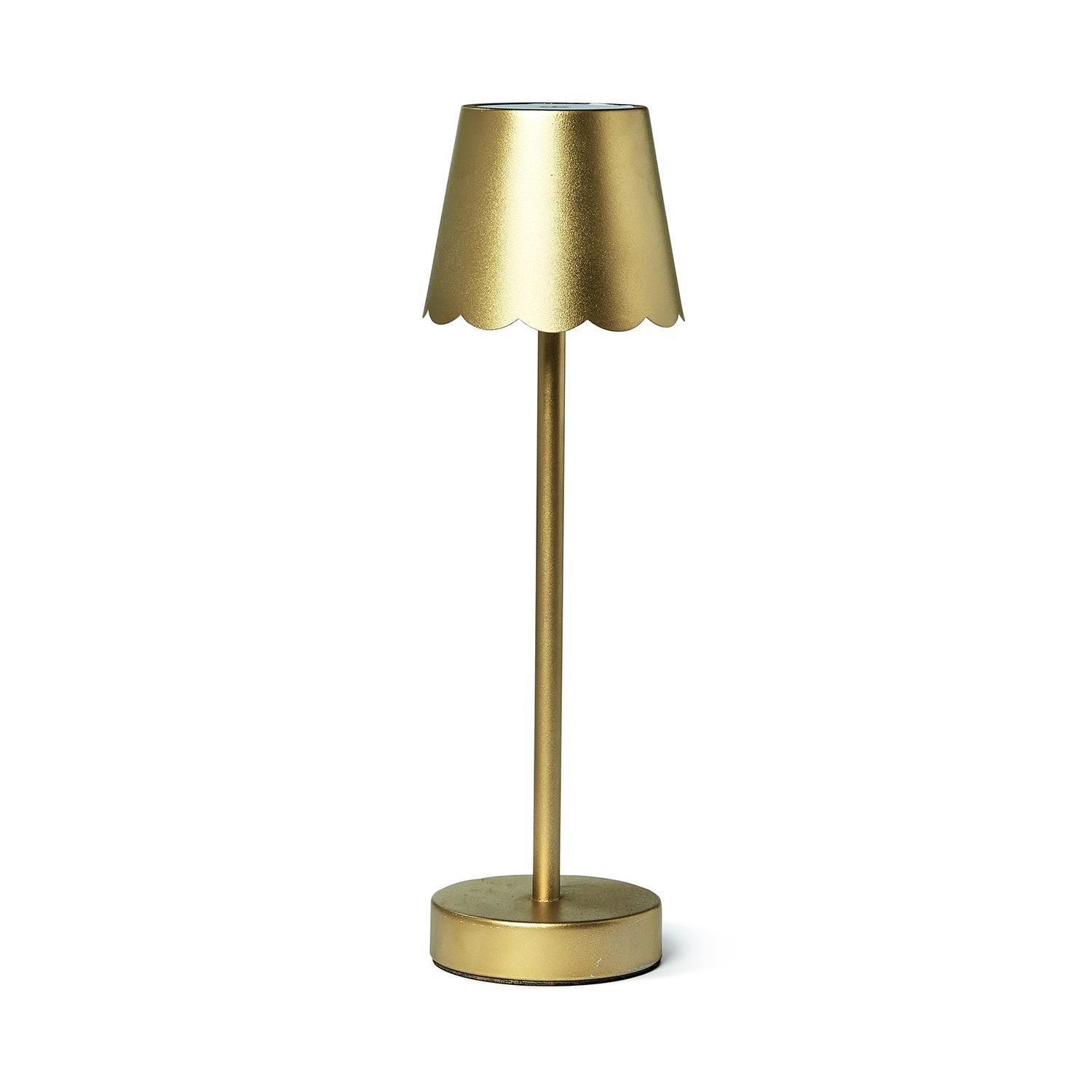 LED Portable Cordless Table Lamp with Scalloped Edge Shade in Gift Box