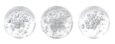 3x3" CLEAR GLASS SPHERE WITH BUBBLES
