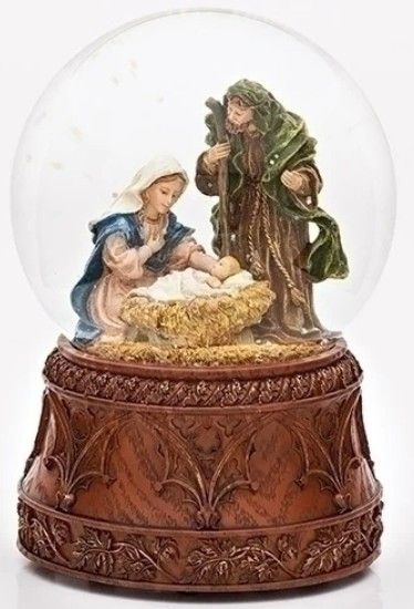 6.75"H MUS HOLY FAMILY DOME