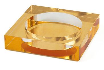 GOLD ACRYLIC WINE BOTTLE COASTER