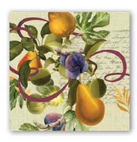 FIG &amp; PEAR COCKTAIL NAPKIN