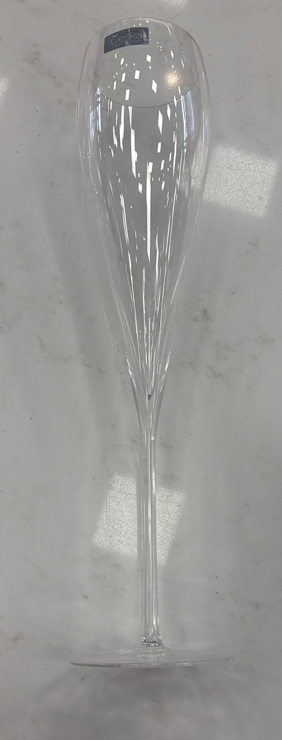 CESKA LEAD CRYSTAL CHAMPAGNE FLUTE