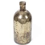 ANTIQUE COPPER MATTE GLASS BOTTLE VASE - LARGE