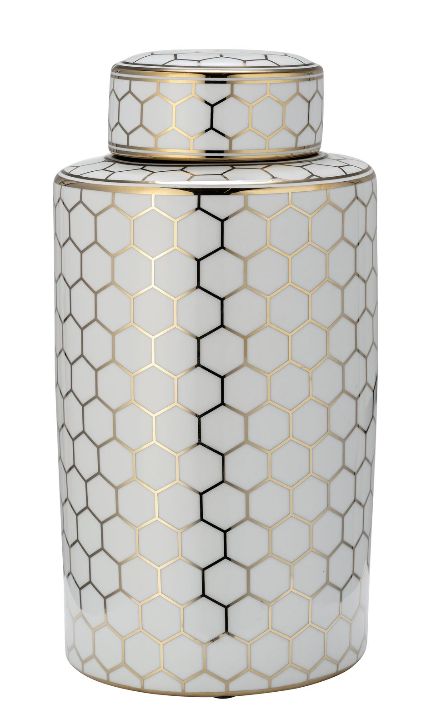 16" HONEYCOMB JAR WITH LID