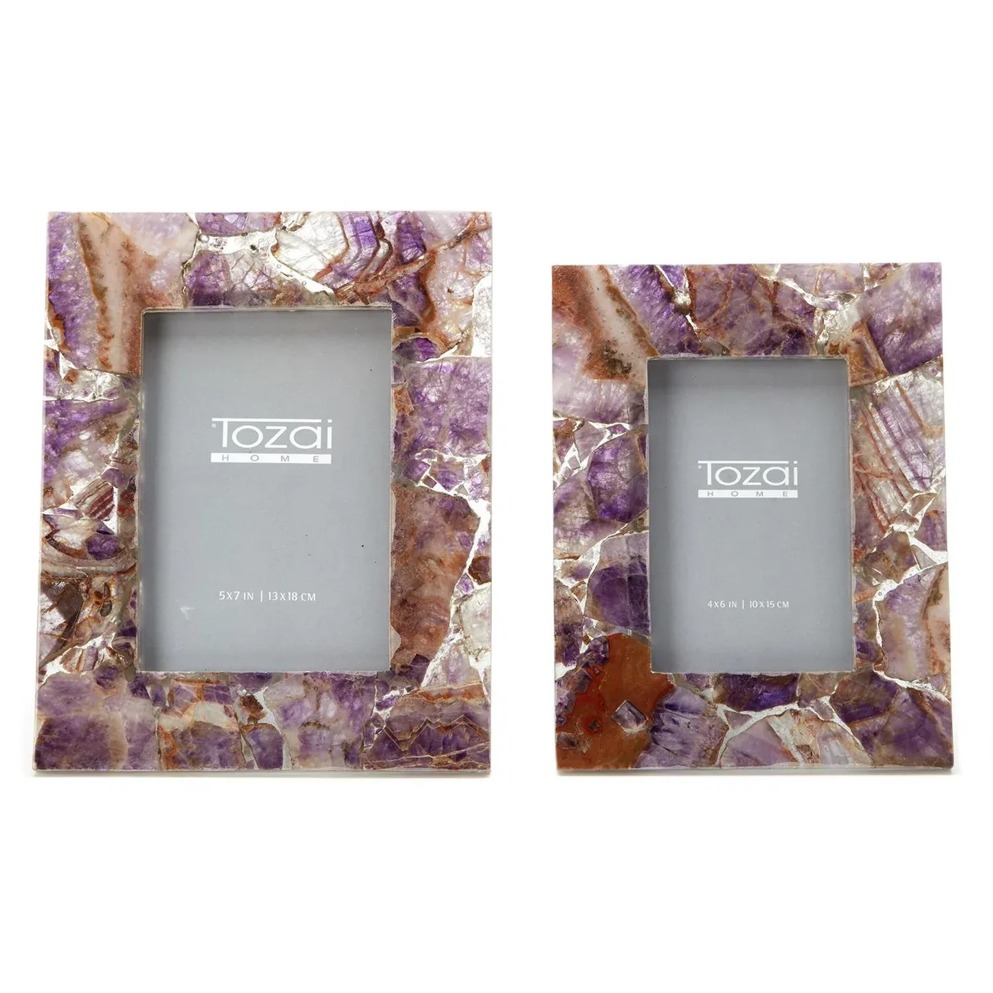 TOZAI HOME 5X7 " PURPLE CRYSTAL PICTURE FRAME