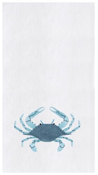 BLUE CRAB FLOUR SACK TOWEL
