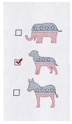 DOG POLITICAL FLOUR SACK TOWEL