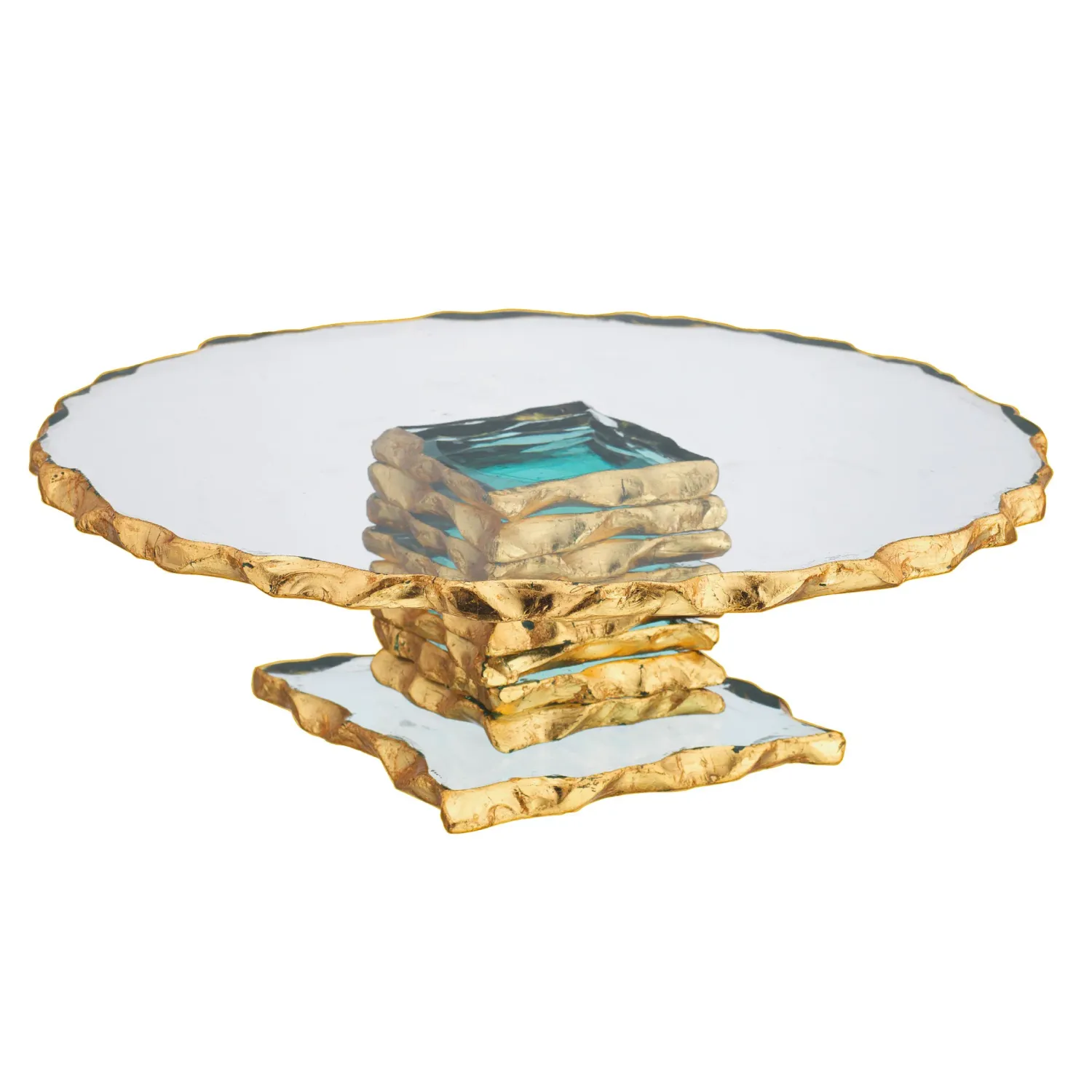 Harper Gold Edge Small Footed Cake Stand