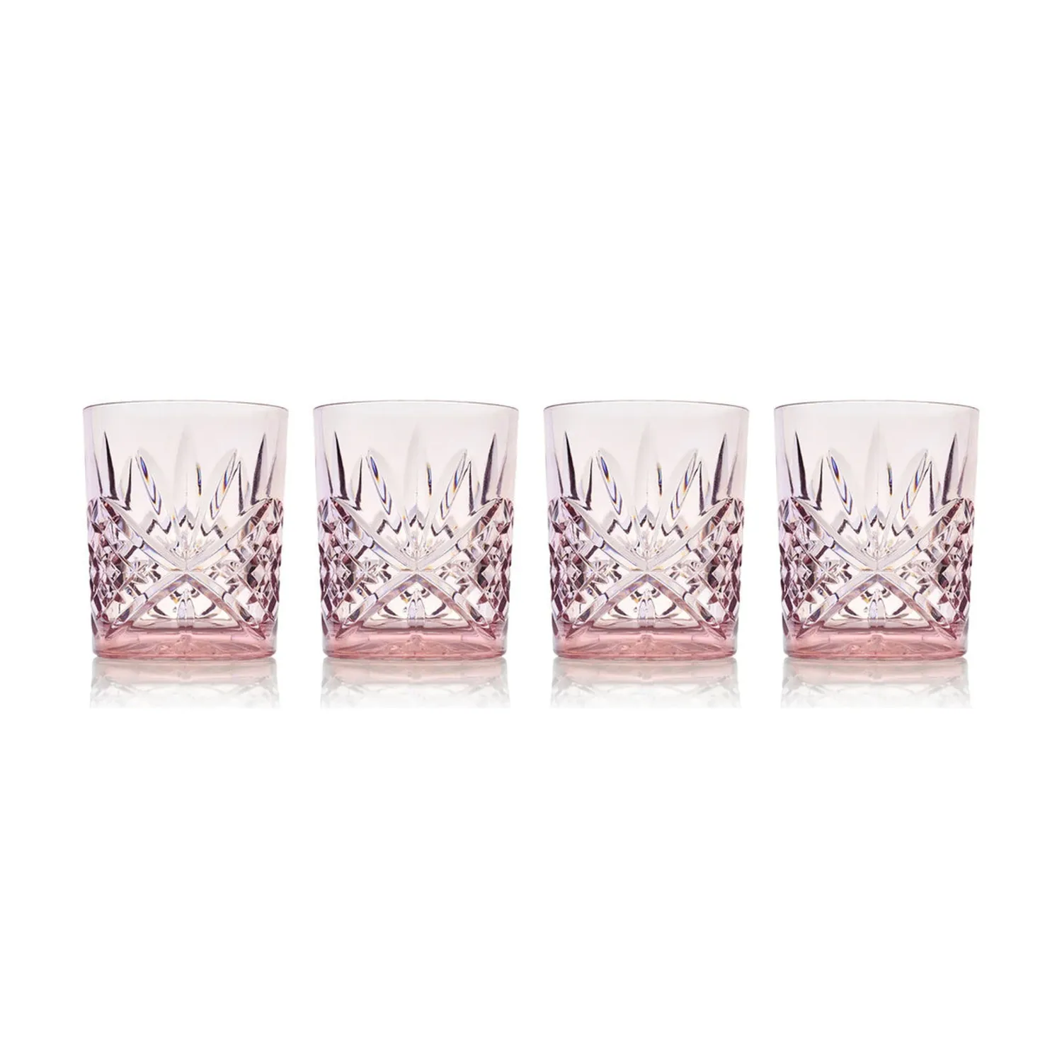 Dublin Acrylic DOF Blush Glasses - SET OF 4