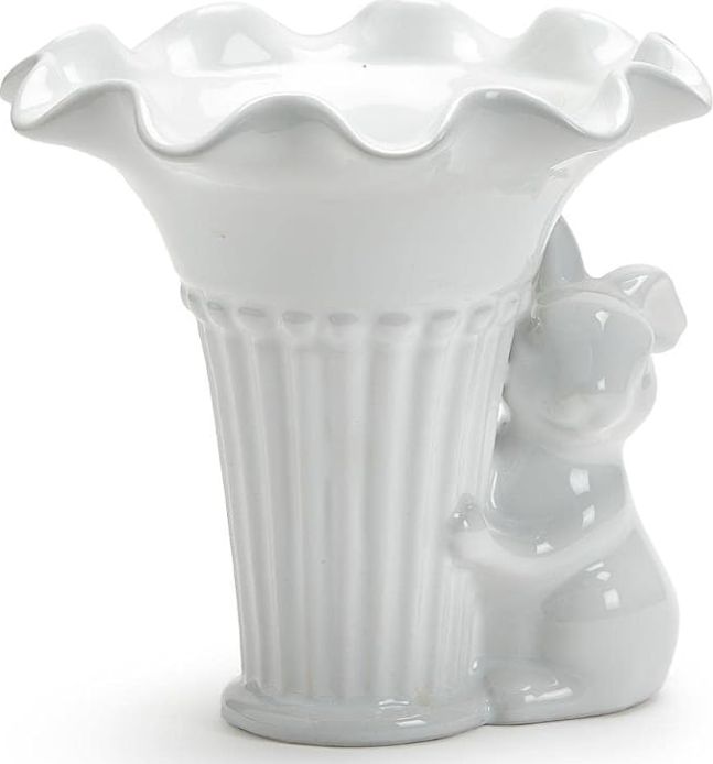 Blooms and Easter Bunny Fluted Vase