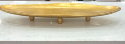 FOOTED GOLD OVAL TRAY