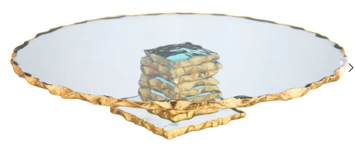 HARPER GOLD EDGE LARGE FOOTED CAKE STAND