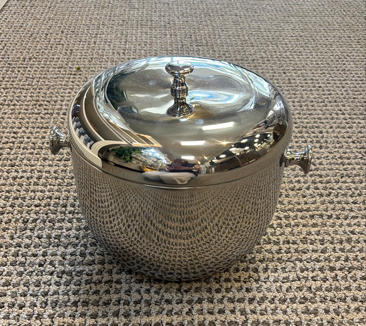 POLISHED ALUM. HANDLE ICE BUCKET