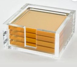 GOLD ACRYLIC COASTER S/4