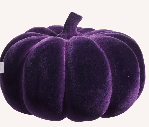 5" PURPLE FLOCKED PUMPKIN
