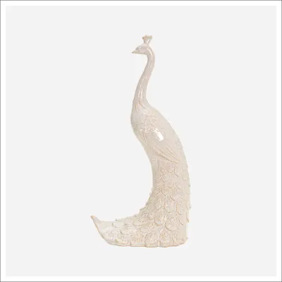 Loria Tall Peacock Sculpture