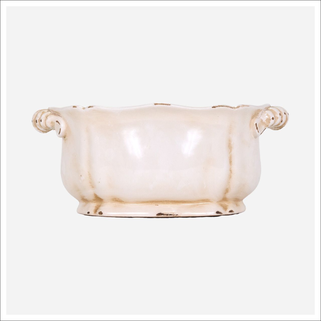 Ella Planter White, gold