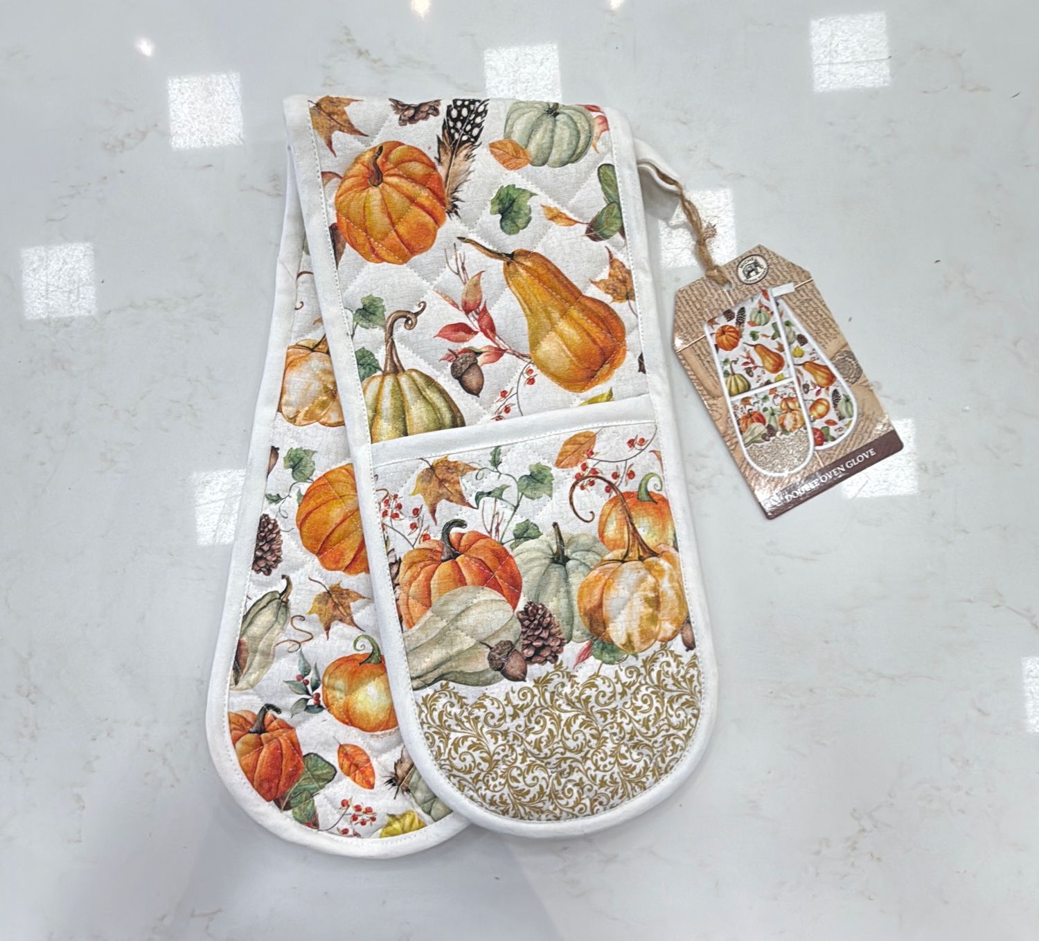 SWEET PUMPKIN DOUBLE OVEN GLOVE