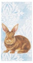 DAMASK BLUE BUNNY TOWEL