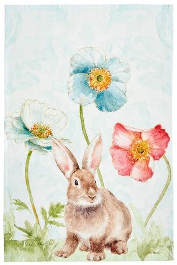 SITTING BUNNY KITCHEN TOWEL