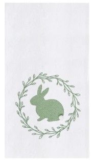 SPRING GREENS BUNNY TOWEL