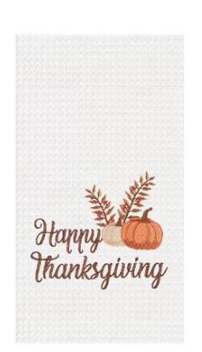 HAPPY THANKSGIVING WAFFLE TOWEL