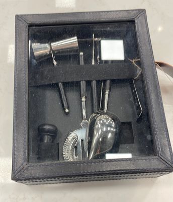 INDIA HANDICRAFTS BARWARE 7PC SET