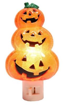 6"H TRIPLE JACK O'LANTERN NIGHT LIGHT