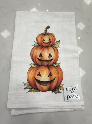 PUMPKIN STACK FLOUR SACK TOWEL