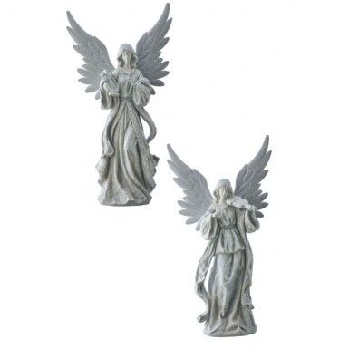 White Resin Frosted Angels