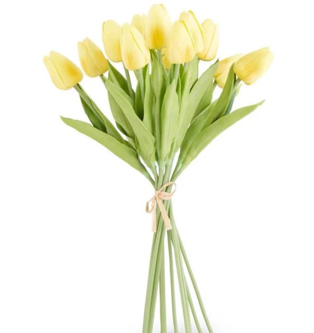 LIGHT YELLOW MINI TULIP BUNDLE - 13"