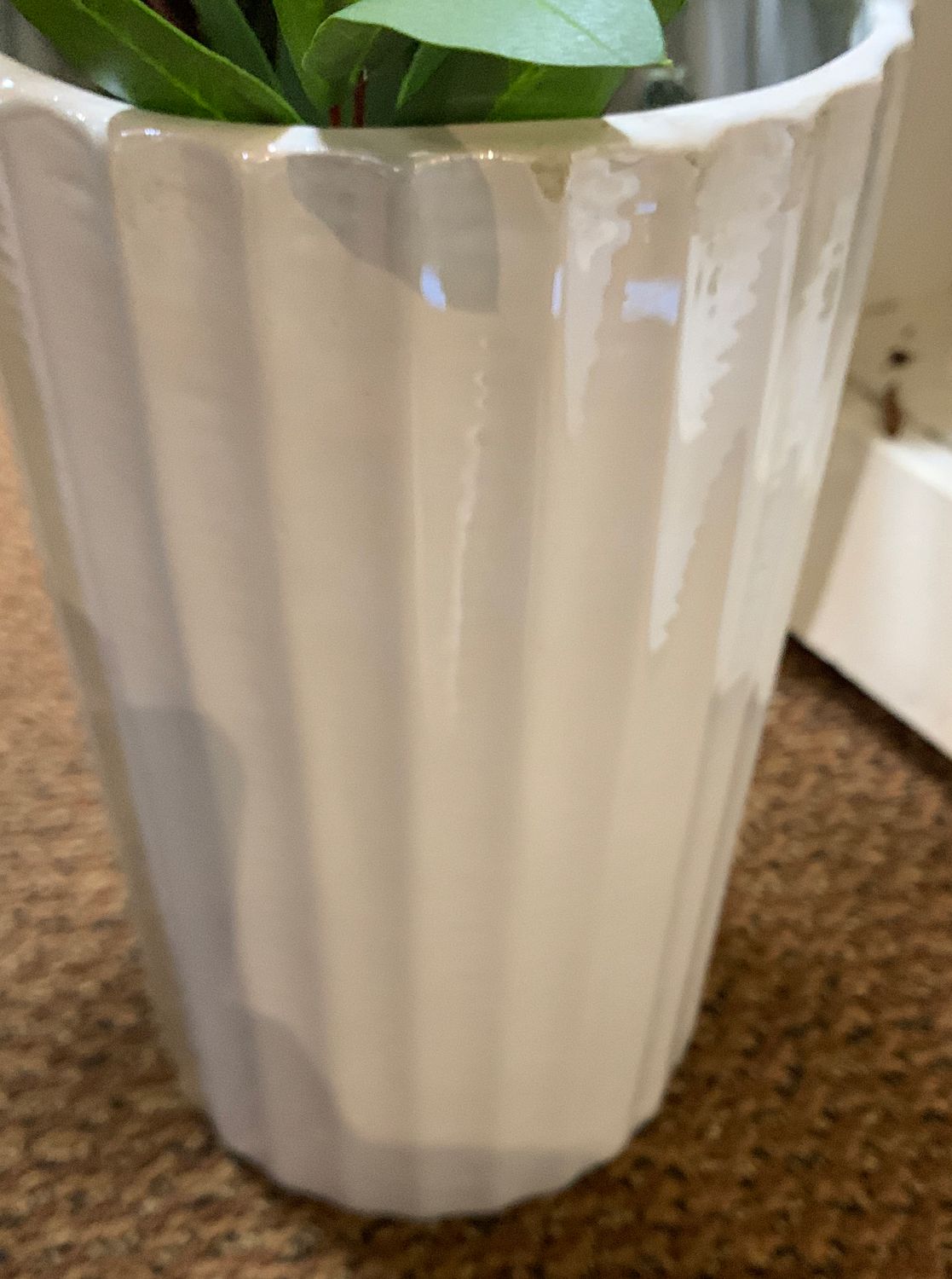 10" WHITE VASE