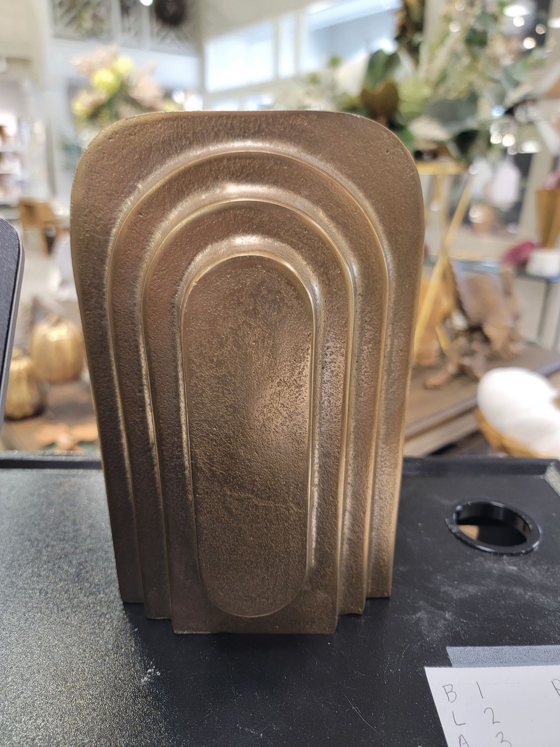 CLARENCE SMALL GOLD METAL VASE