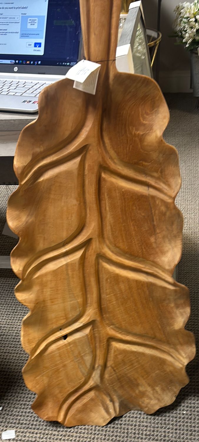 LARGE TEAK WOOD LEAF