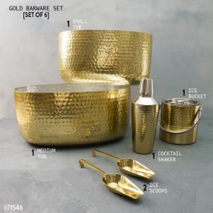 GOLD HAMMERED COCKTAIL SHAKER