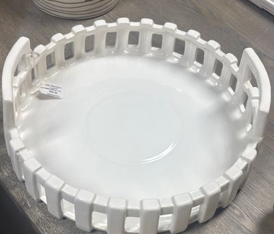 WHITE CERAMIC TRAY