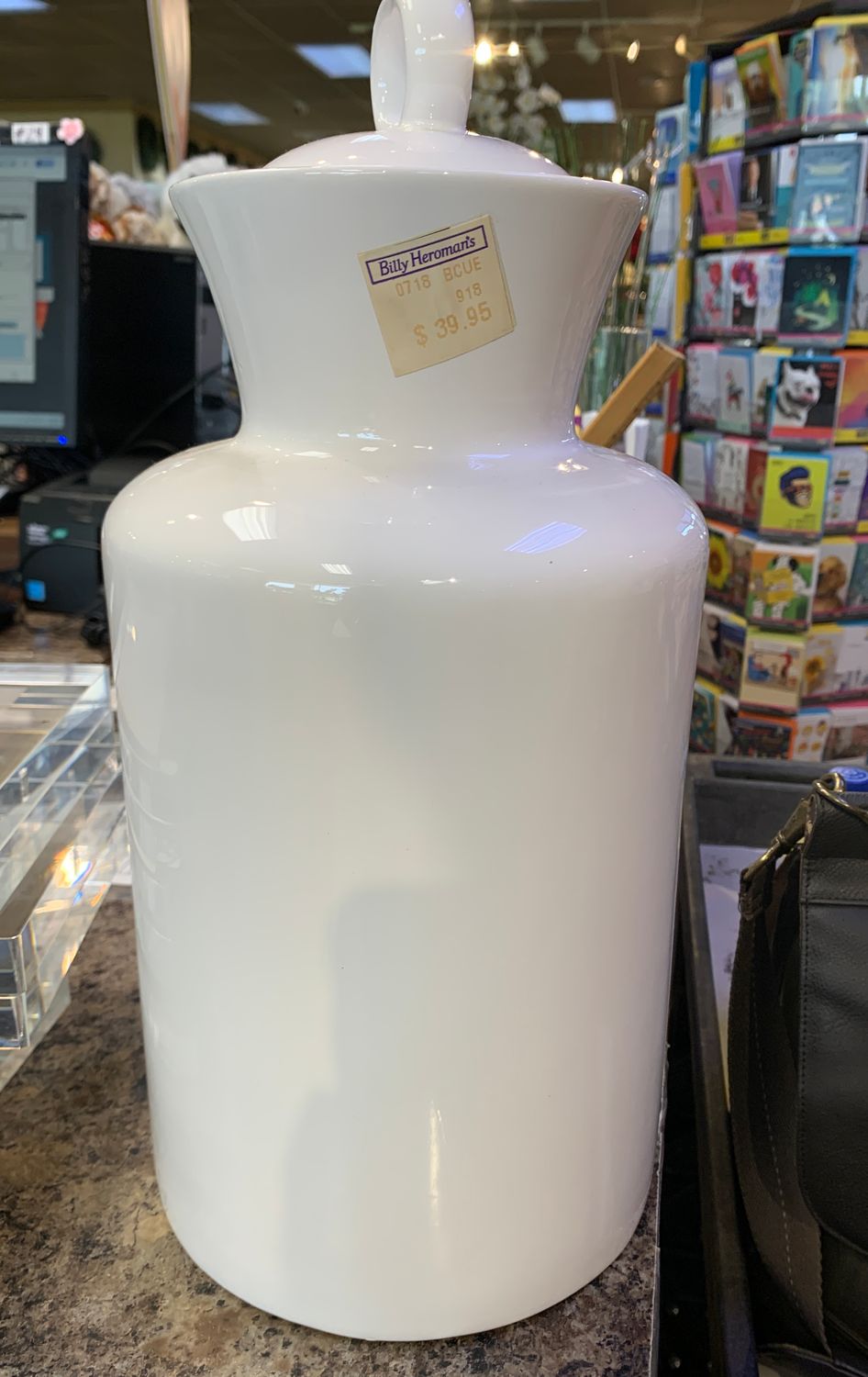White ceramic storage container
