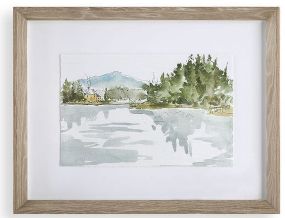 SERENE LAKE FRAMED PRINT
