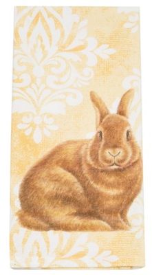DAMASK YELLOW BUNNY TOWEL