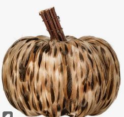 5.5" NATURAL FEATHER PUMPKIN
