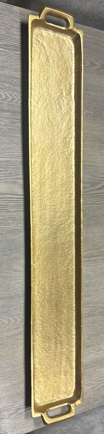 LONG RECTANGLE GOLD TRAY