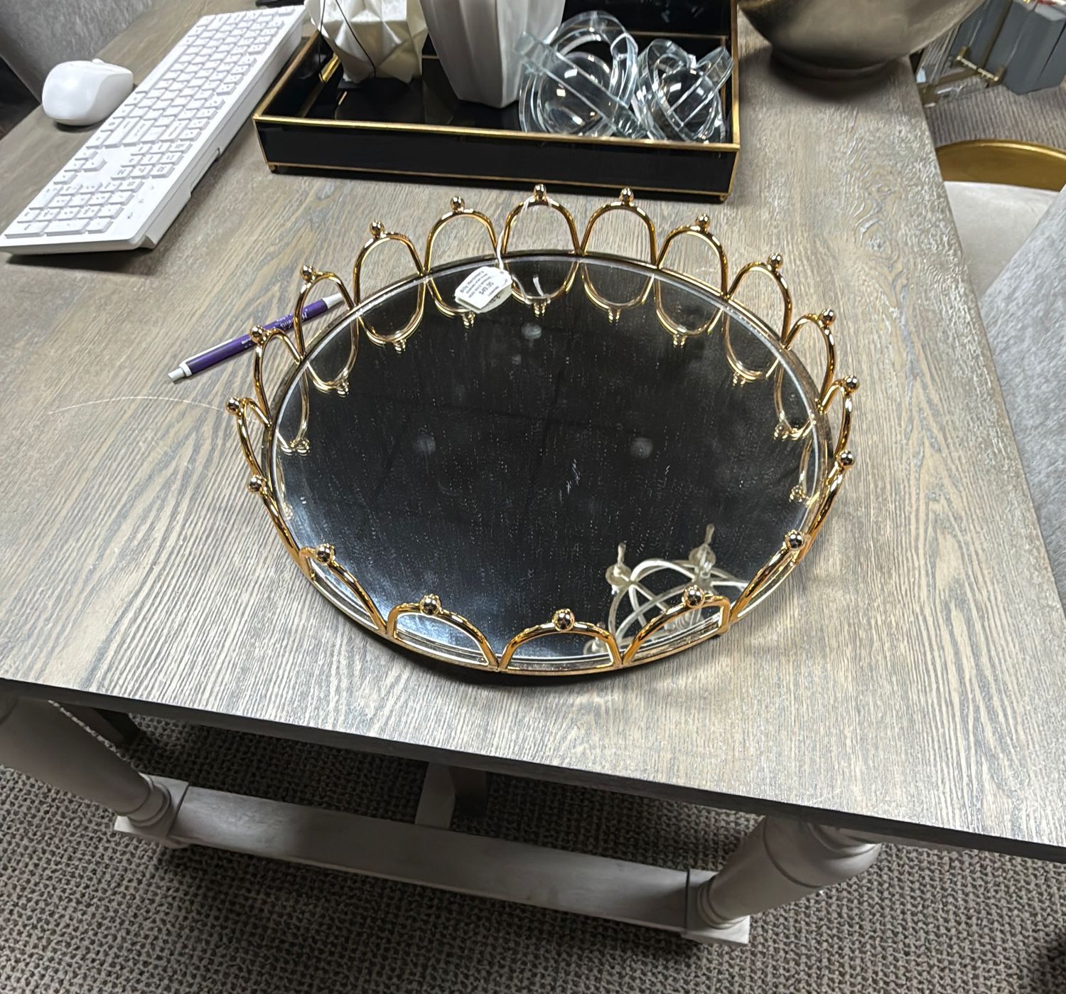 ROSE GOLD MIRRORED TRAY