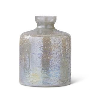 ANTIQUE LIGHT GREEN MATTE GLASS BOTTLE VASE - SM
