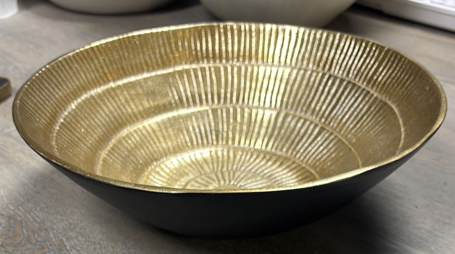 BLACK BOWL WITH GOLD INTERIOR - SMALL