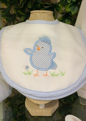 Blue chick bib