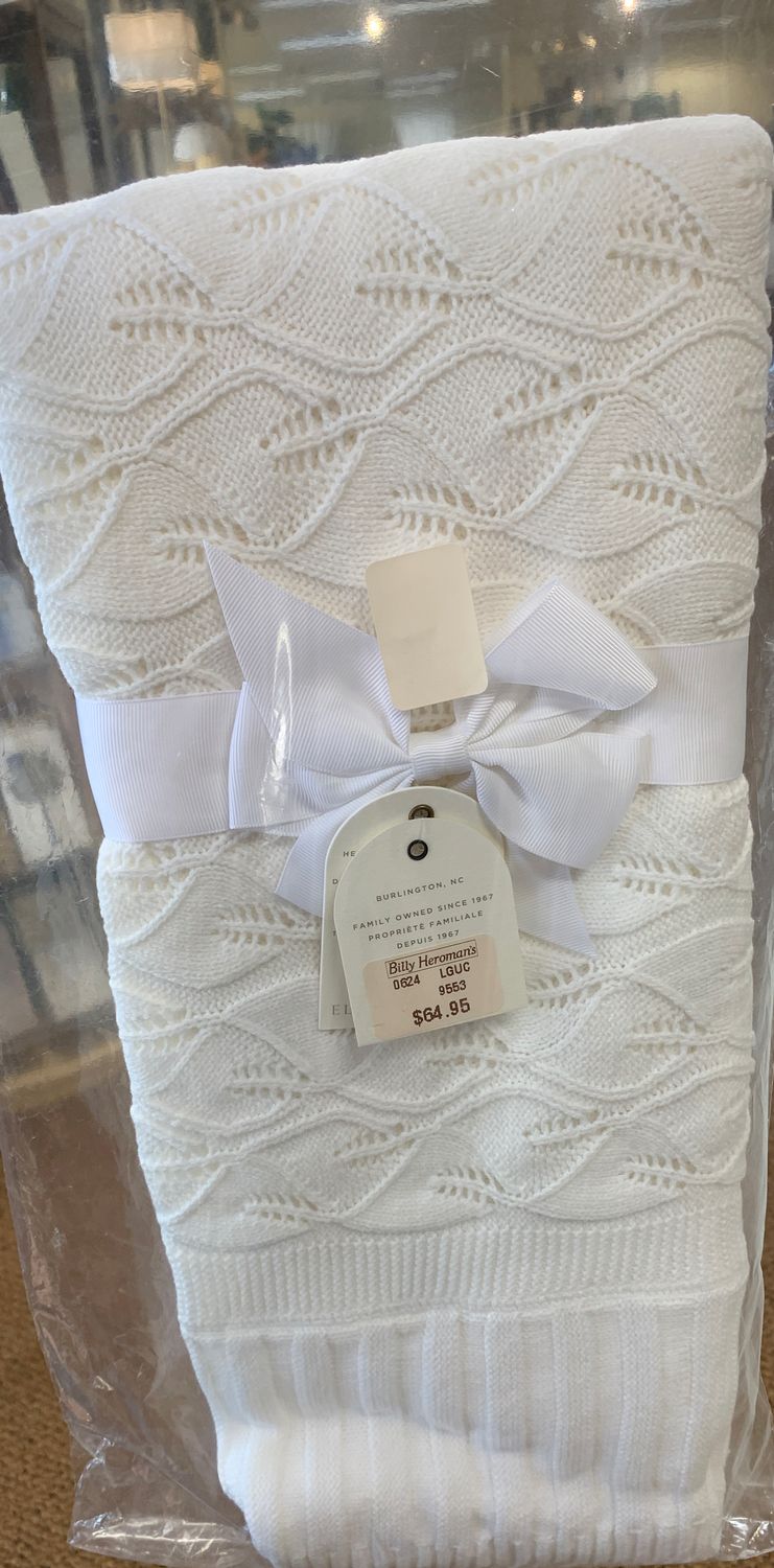 White baby blanket